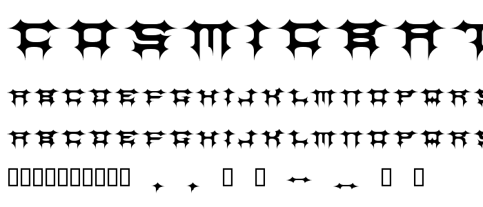CosmicBats V1 font